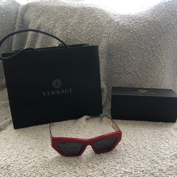Versace red and gold sunglasses main image 6